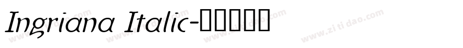 Ingriana Italic字体转换